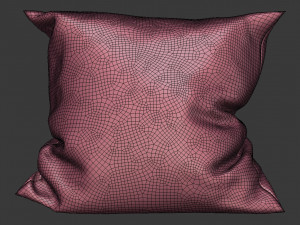 dark grey pillow model 3D 模型