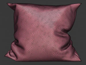dark grey pillow model 3D Model
