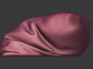 dark grey pillow model 3D Model