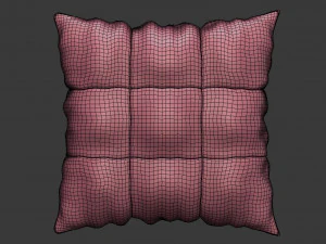 3d square pillow model 3D Model