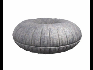 modelo de almofada redonda abotoada Modelo 3D