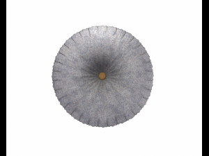 buttoned round pillow model Modèle 3D