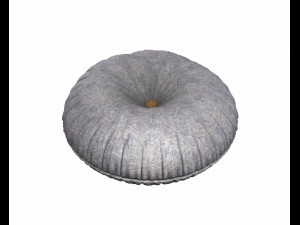 buttoned round pillow model Modèle 3D