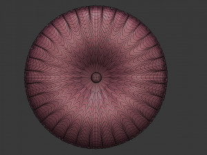 buttoned round pillow model Modèle 3D