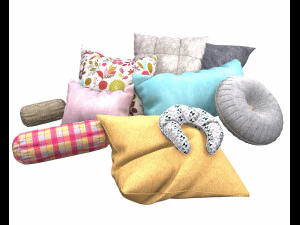 conjunto de travesseiros 3d Modelo 3D