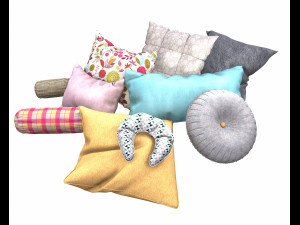 3d pillow set Modèle 3D