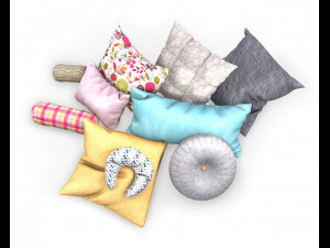 3d pillow set Modèle 3D