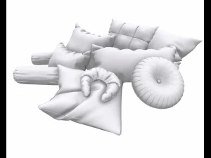 3d yastık seti 3D Model