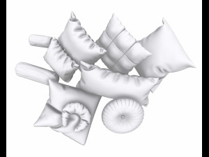 3d pillow set Modèle 3D