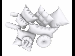 3d yastık seti 3D Model