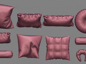 3d pillow set Modèle 3D
