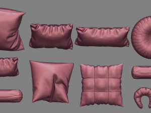 3d yastık seti 3D Model