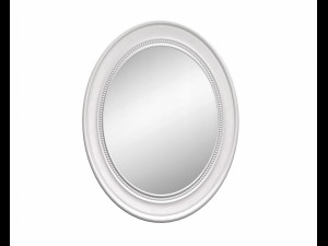 oval wooden wall mirror model Modello 3D