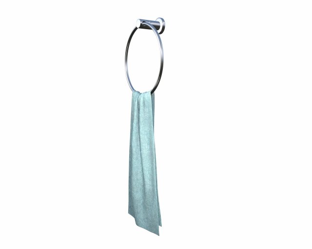 round towel holder with towel 3d Modelo 3D .c4d .max .obj .3ds .fbx .stl .blend 