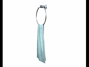 round towel holder with towel 3d 3D Model