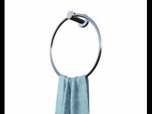 round towel holder with towel 3d Modelo 3D