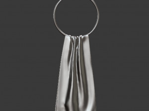round towel holder with towel 3d Modelo 3D