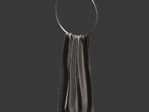 round towel holder with towel 3d Modelo 3D