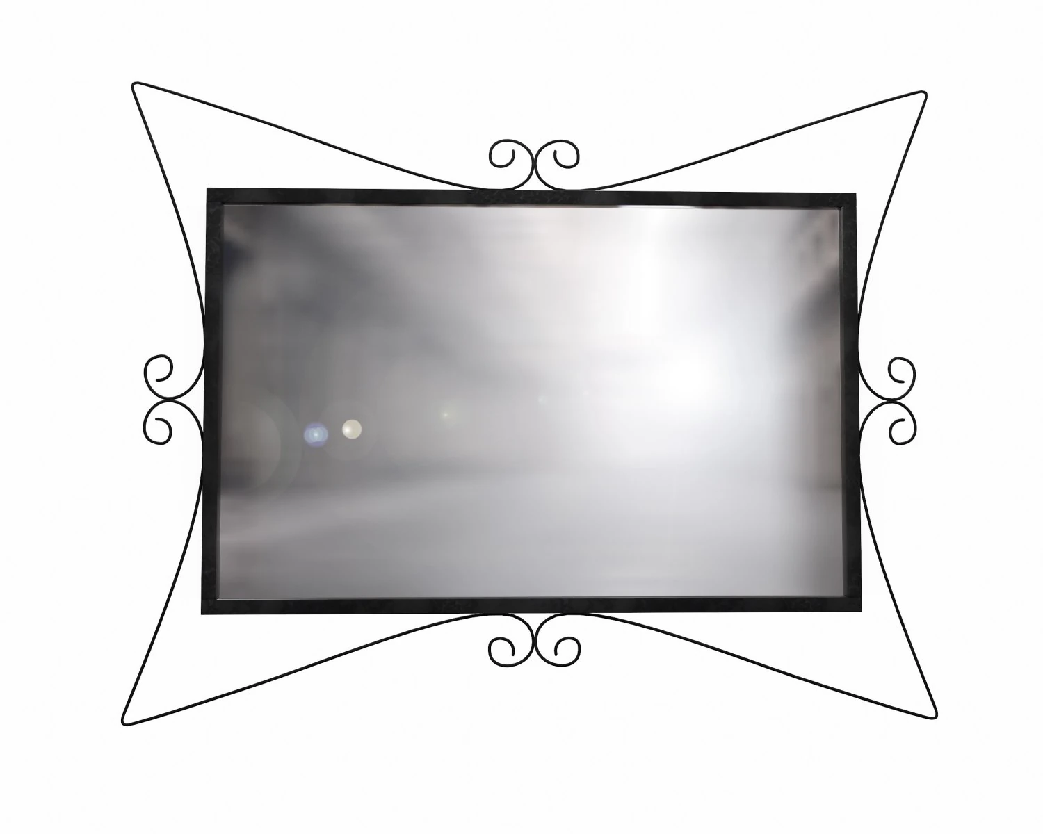 3d large wrought iron wall mirror model 3D Model .c4d .max .obj .3ds .fbx .stl .blend