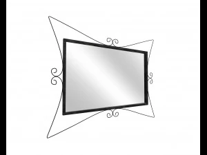 3d large wrought iron wall mirror model 3D Model