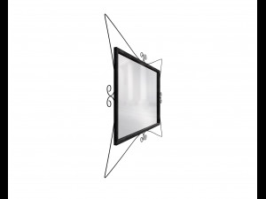 3d large wrought iron wall mirror model 3Dモデル