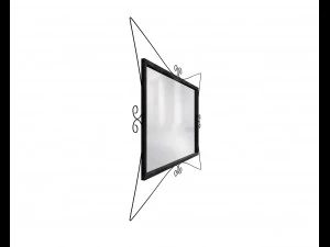 3d large wrought iron wall mirror model 3D Model