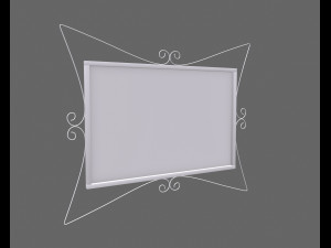 3d large wrought iron wall mirror model 3Dモデル