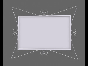 3d large wrought iron wall mirror model 3Dモデル