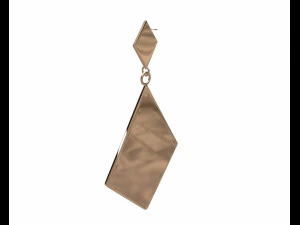 gold enamel earrings 3D Model