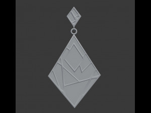 gold enamel earrings 3D 모델