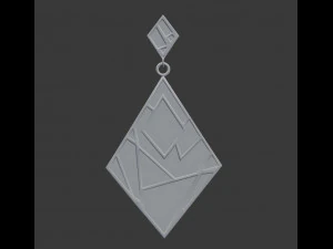 gold enamel earrings 3D Model