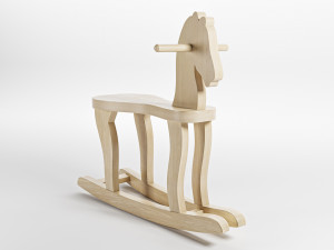 wood horse 3D मॉडल
