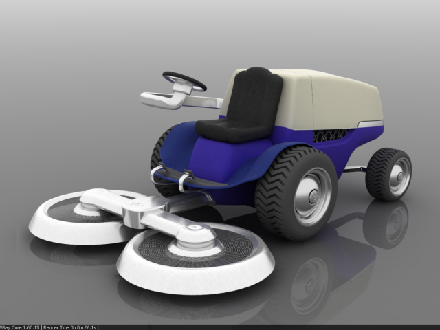 truck lawn mower re design philis aestethics 3D Модель .c4d .max .obj .3ds .fbx .stl .blend 