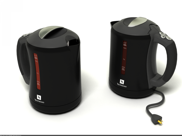 electric kettle unique design 3D Модель .c4d .max .obj .3ds .fbx .stl .blend 