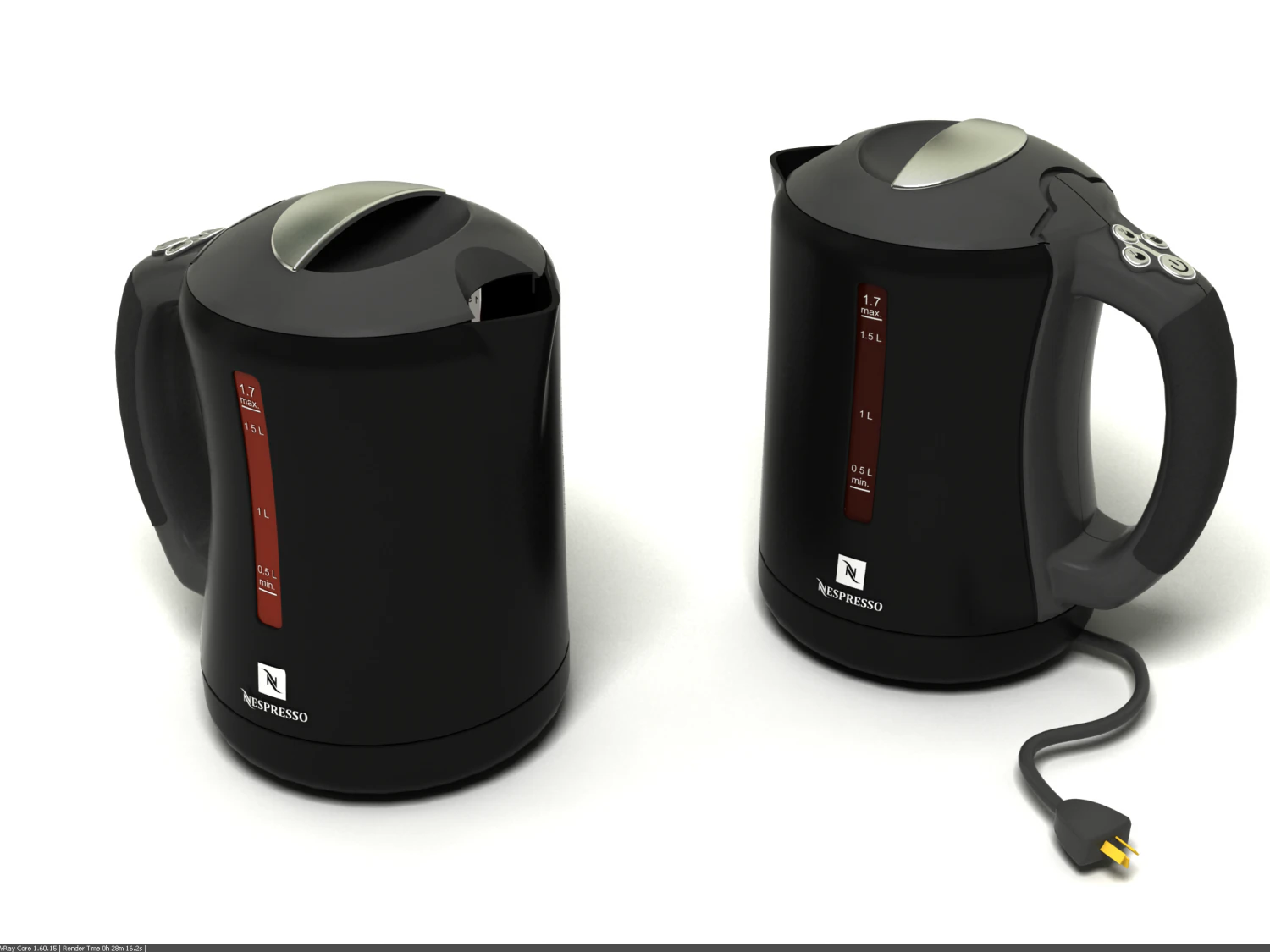 electric kettle unique design 3D Model .c4d .max .obj .3ds .fbx .stl .blend 