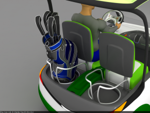 golf electric car unique design Modello 3D