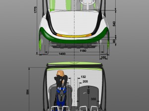 golf electric car unique design Modello 3D