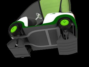golf electric car unique design Modello 3D