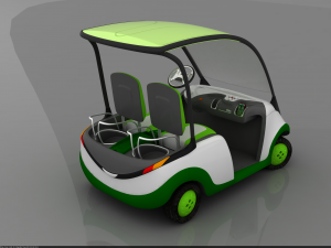 golf electric car unique design Modello 3D