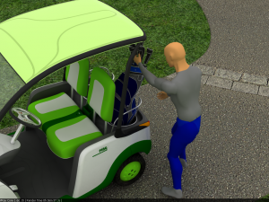 golf electric car unique design Modello 3D