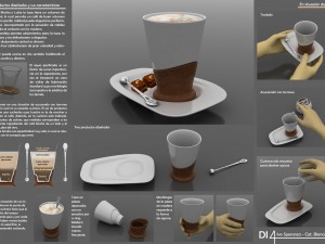 cup coffee unique gourmet design 3D Model
