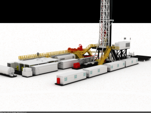 drilling platform camp oil extraction station 3D 모델