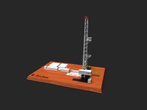 drilling platform camp oil extraction station Modello 3D