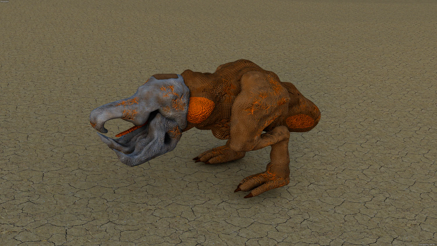 shrieker from tremors 3D Model .c4d .max .obj .3ds .fbx .stl .blend 