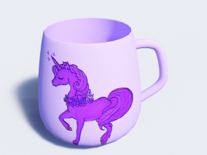 one cup with 8 different texture maps Modello 3D