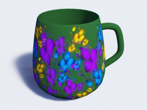 one cup with 8 different texture maps Modello 3D