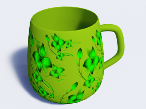 one cup with 8 different texture maps Modello 3D