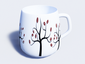 one cup with 8 different texture maps Modello 3D