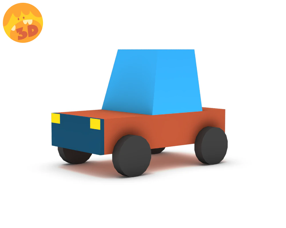 car mini - lowpoly 3D Model .c4d .max .obj .3ds .fbx .stl .blend