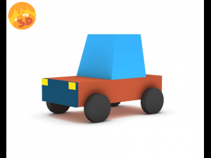 car mini - lowpoly 3D-Modell